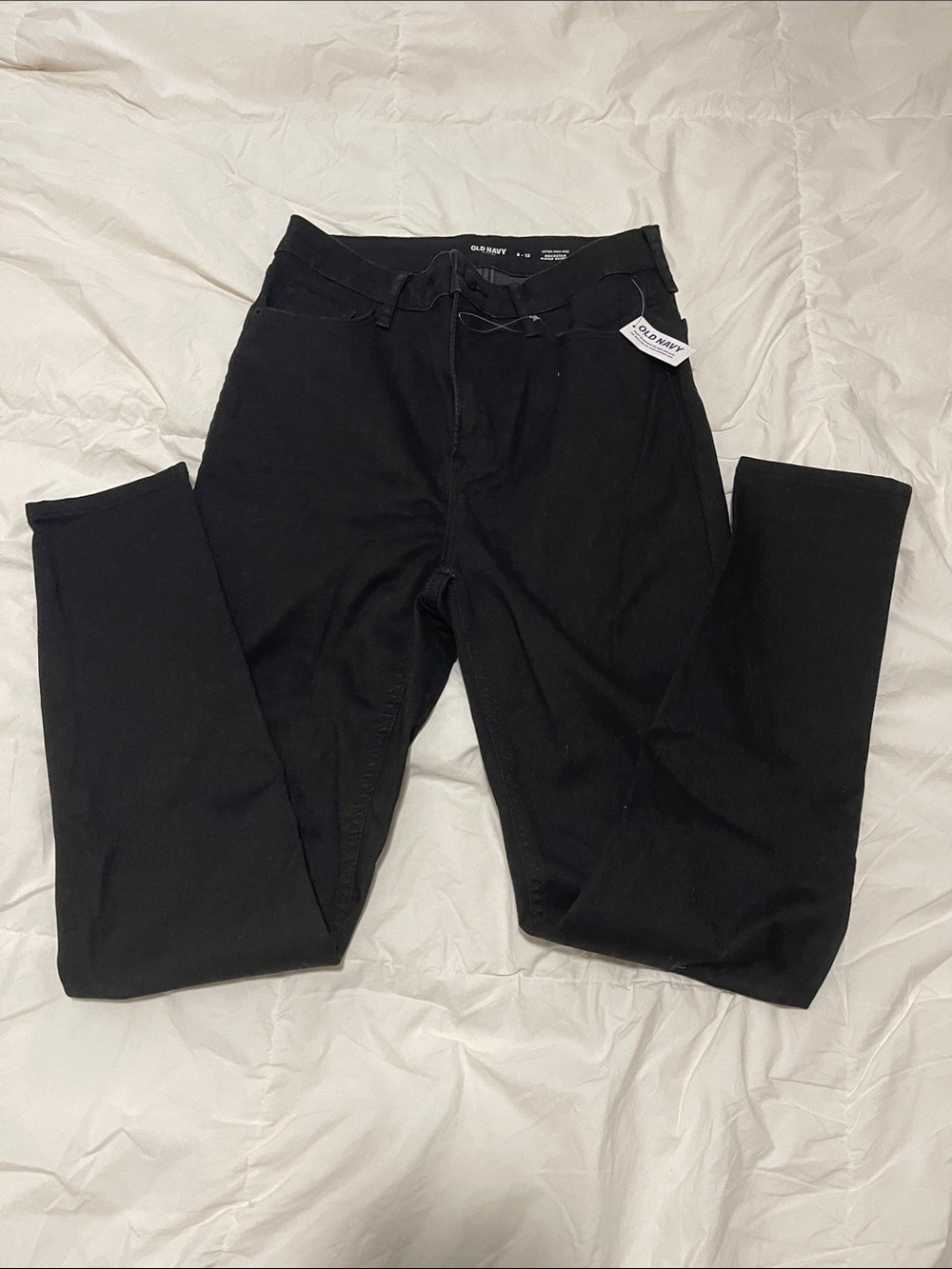 Old Navy Black Women's Skinny Jeans with Drawstring Waist